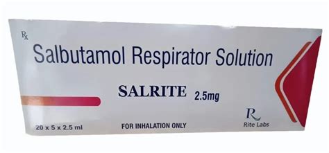 Salbutamol Respirator Solution Strength 2 5 Mg At Rs 6 Piece In