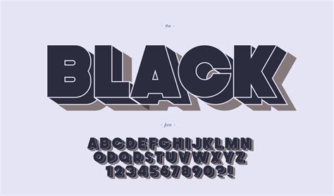 Black font 3d bold style for banner 7656193 Vector Art at Vecteezy