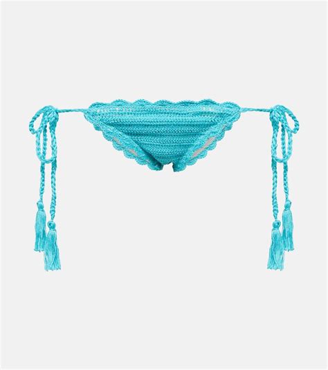 Buy Anna Kosturova Crochet Bikini Bottoms Blue At 30 Off Editorialist