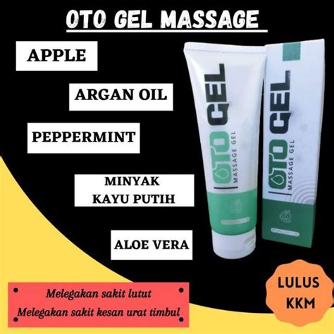 Oto Gel Massage Oil Gel 𝟏𝟎𝟎 𝐁𝐀𝐇𝐀𝐍 𝐒𝐄𝐌𝐔𝐋𝐀𝐉𝐀𝐃𝐈 Legakan Sakit Urat Saraf Badan Lazada