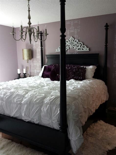 Purple Bedroom With Stencil Purple Bedrooms Purple Master Bedroom