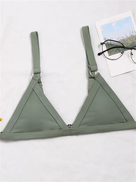 Ring Linked Triangle Bikini Top SHEIN USA