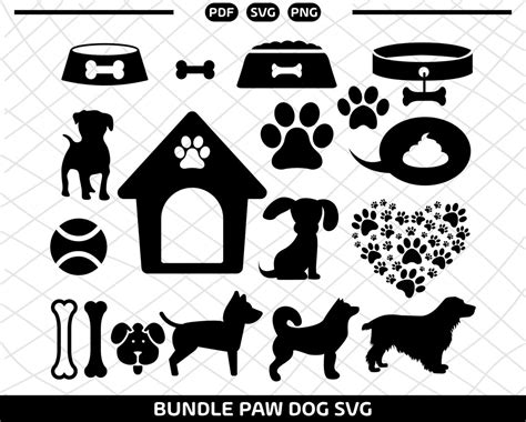 Dog Svg Paw Dog Svg Cut File Paw Prints Svg Pet Svg Dog Svg Dog House