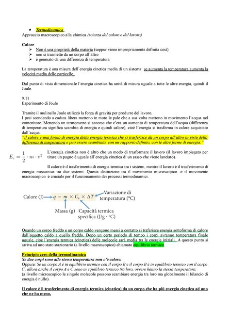 Termodinamica Chimica Generale E Inorganica Uniroma Studocu