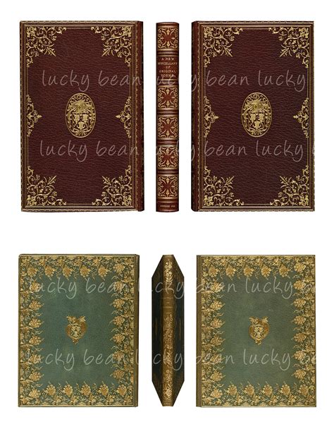 Antique Book Cover Book Spine Transparent Png Victorian Book Cover