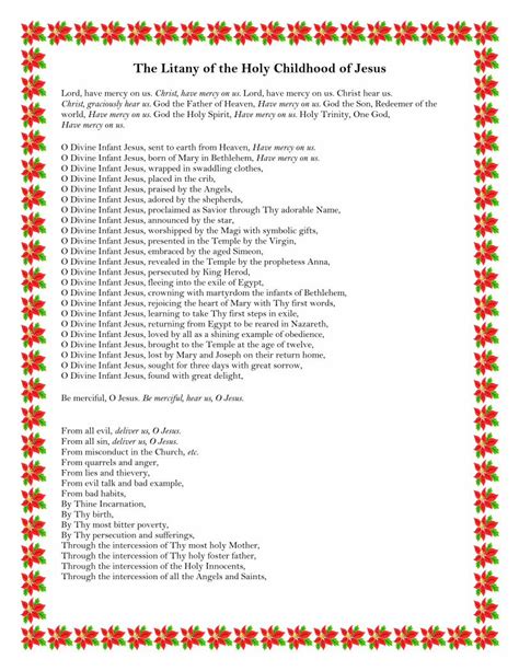 Pdf The Litany Of The Holy Childhood Of Jesus Dokumentips