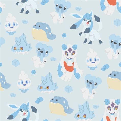 Ice Pokemon Pattern 14022437 Vector Art at Vecteezy