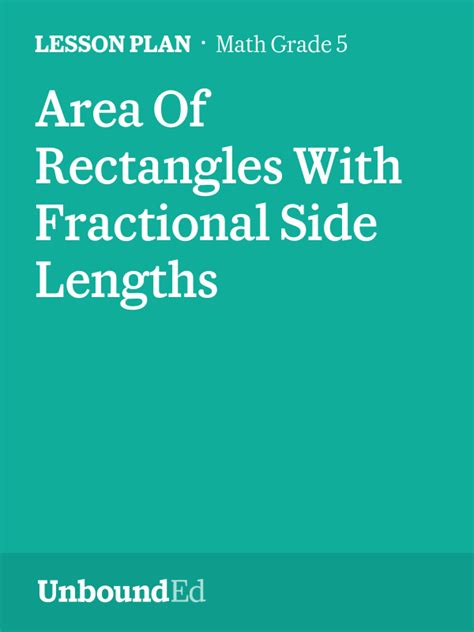 Math G5 Area Of Rectangles With Fractional Side Lengths