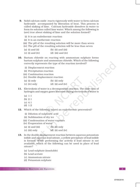 Ncert Exemplar Class 10 Science Chapter 1 Esaral