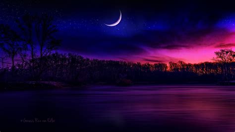 Purple Moonlight Wallpapers - Top Free Purple Moonlight Backgrounds ...