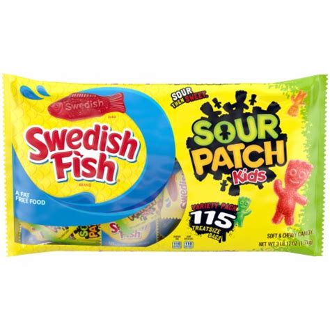 Swedish Fish And Sour Patch Kids Treat Size Variety Packs 115 Ct Kroger