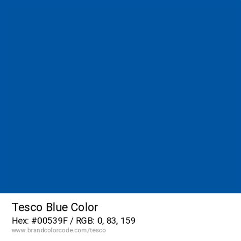 Tesco Brand Color Codes