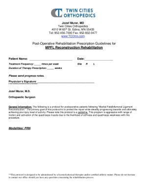 Fillable Online Mpfl Reconstruction Pt Protocol Fax Email Print Pdffiller