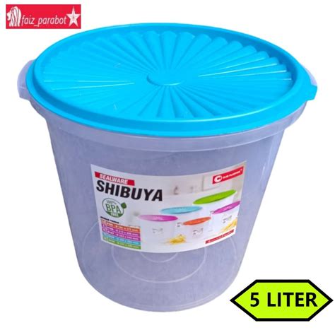 Jual TOPLES PLASTIK 5 LITER MURAH SEALWARE KELER SHIBUYA CLIO WADAH