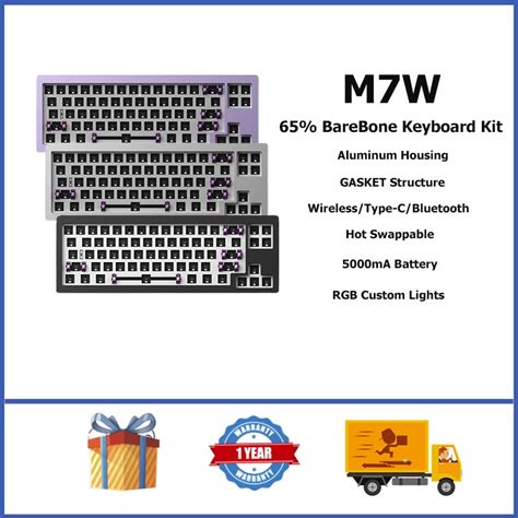 MONSGEEK M7W Aluminum BareBone Keyboard Kit 65 Wireless Hot Swappable Custom Keyboard Shopee