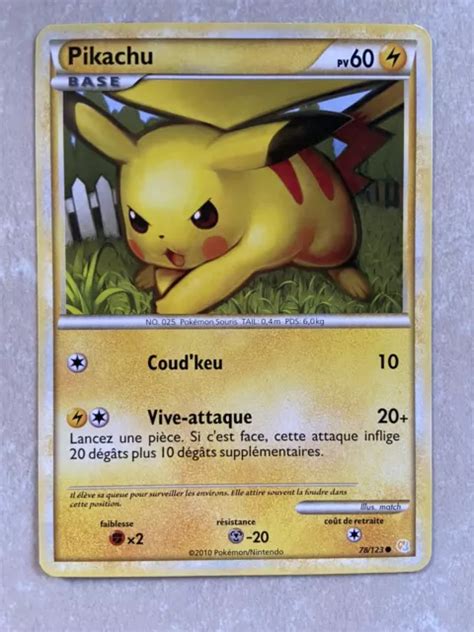 Carte Pok Mon Heartgold Soulsilver Hgss Pikachu Fr Etat