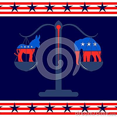 Democratic And Republican Party Symbols. Editorial Image - Image: 70221945