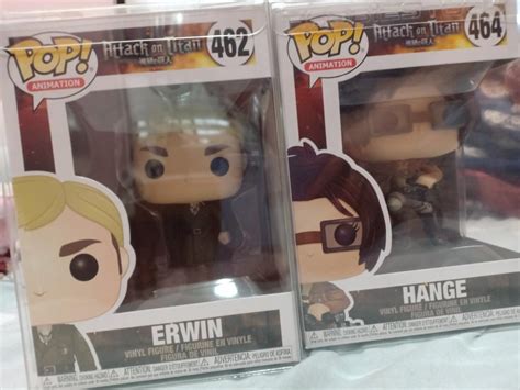 Attack On Titan Funko Pops - Erwin Smith - Hange Zoe, Hobbies & Toys ...