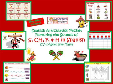 Twin Speech Language Literacy LLC Spanish Articulation Featuring