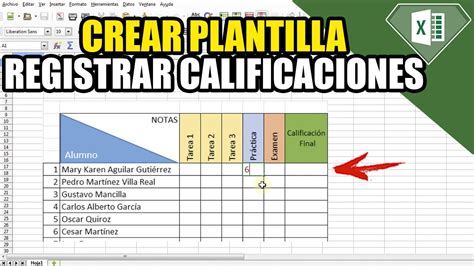 Como Crear O Dise Ar Una Plantilla Para Registrar Calificaciones