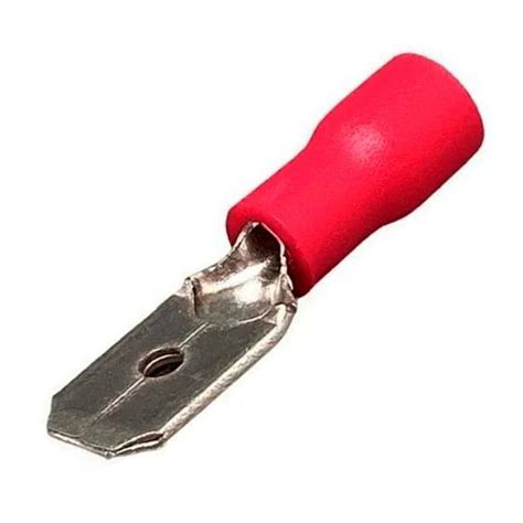 Terminal Macho Pré Isolado 0 5 a 1 5mm Vermelho 100 Peças STARK