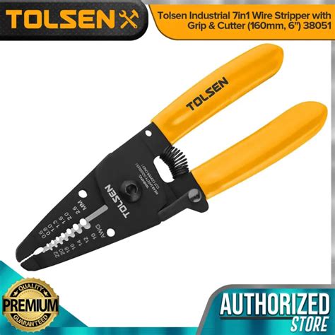 Tolsen Industrial 7in1 Wire Stripper With Grip Cutter 160mm 6