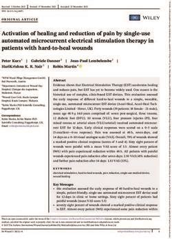 Activation Of Healing And Reduction Of Pain By Single Use Automated