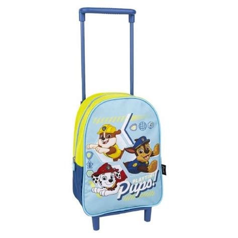 Mochila Escolar Rodas The Paw Patrol Azul 22 X 10 X 29 Cm Kuantokusta