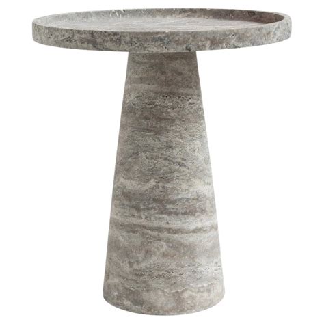 Travertine Side Table At 1stdibs