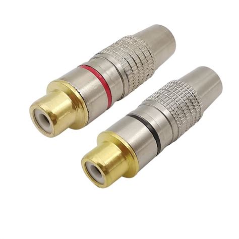 Pcs Gold Plated Rca Female Jack Plug Connector Adapter For Solder