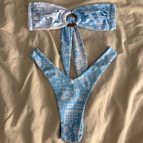 Kulani Kinis Swim Kulanikinis Blue And White Bikini Set Poshmark