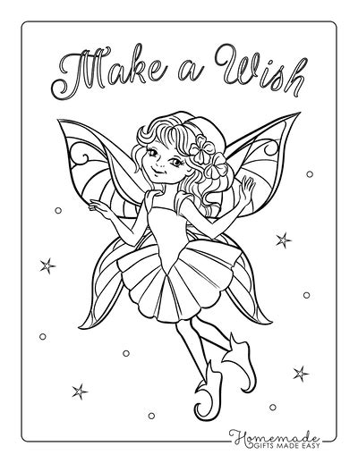 Free Printable Fairy Coloring Pages