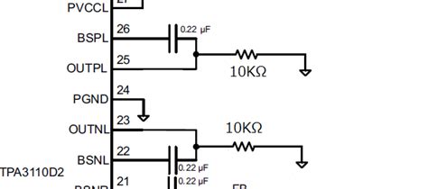 Tpa3110d2 About Unused Output Audio Forum Audio Ti E2e Support Forums