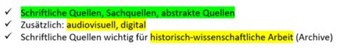 Quellenkunde Und Methode Karteikarten Quizlet