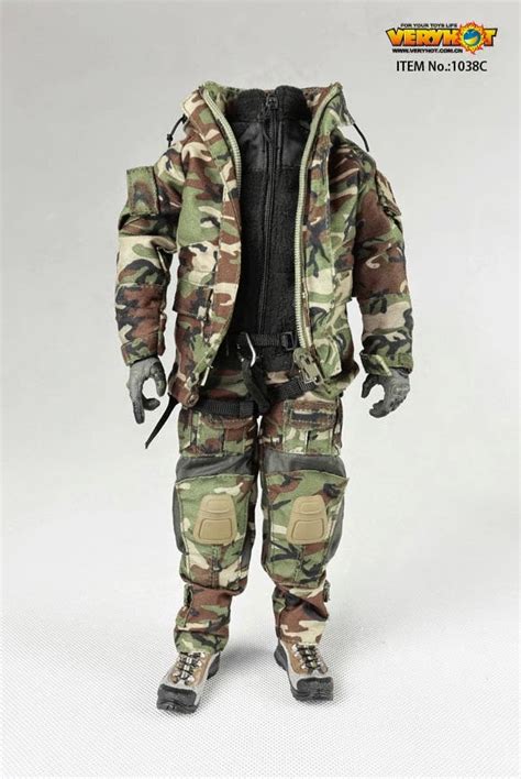 Toyhaven U S Navy SEAL Polar Mountain Striker Uniform Set Woodlands Camouflage From Very Hot