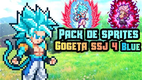 PACK DE SPRITES DE GOGETA SSJ 4 BLUE SWL SPRITE HD YouTube