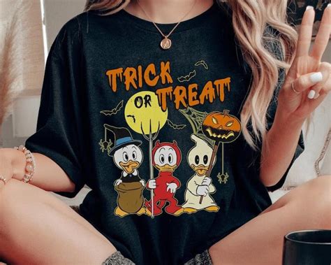 Huey Dewey and Louie Trick or Treat Shirt Trio Ducks - Etsy