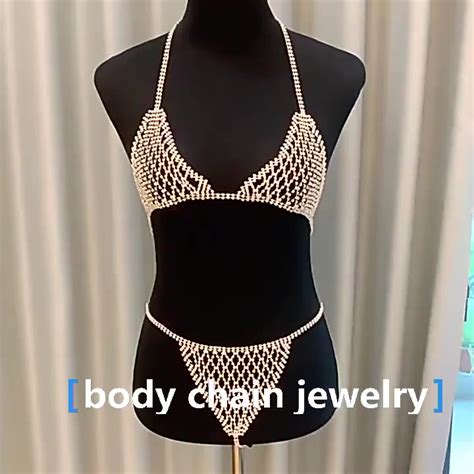 Rhinestone Body Chain Jewelry Sexy Bikini Bling Nightclub Underwear