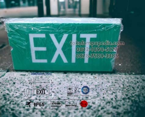 Jual Lampu Emergency Exit Outdoor Ip65 Sumber Lampu Glodok Jakarta