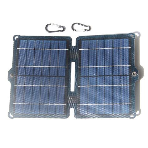 8w 5v Etfe Solar Panel Folding Charger Outdoor Portable Duals Usb Ipx6