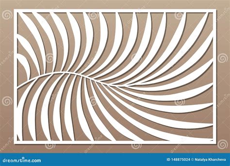 Tarjeta Decorativa Para Cortar Modelo De La Palma De Helecho El Panel