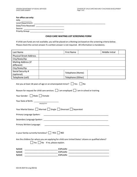 FREE 25+ Waiting List Forms in PDF | MS Word | Excel