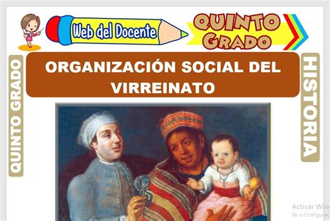 Organizaci N Social Del Virreinato Para Quinto Grado De Primaria