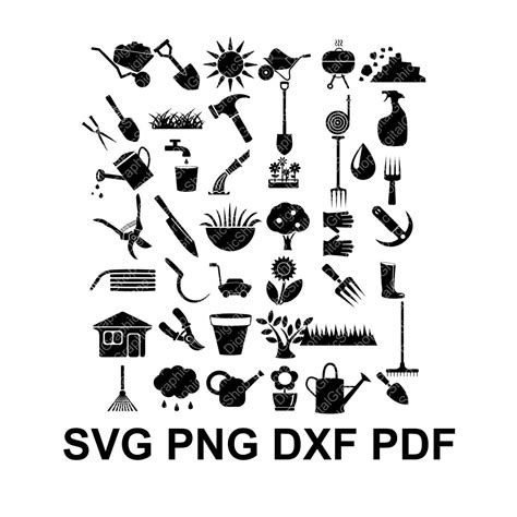 Garden Tools Svg Bundle Gardening Tools Love To Garden Etsy