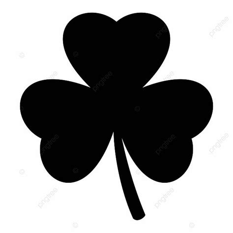 Shamrock Dark Silhouette Border Ireland Black Vector Border Ireland