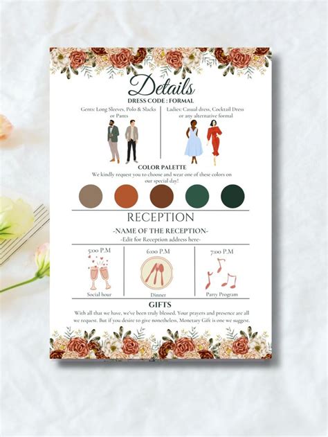 Wedding Invitation Template Terracotta And Emerald Green By Yourscaryl