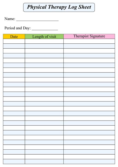 Printable Log Sheets