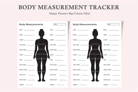 Body Measurement Trackerworkout Tracker Gráfico Por Watercolortheme