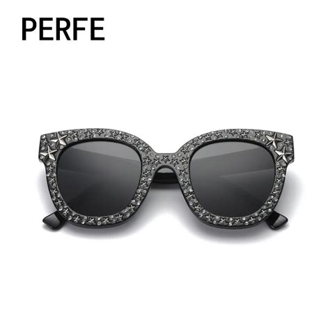 2018 Luxury Italian Brand Sunglasses Women Crystal Square Sunglasses Mirror Retro Full Star Sun