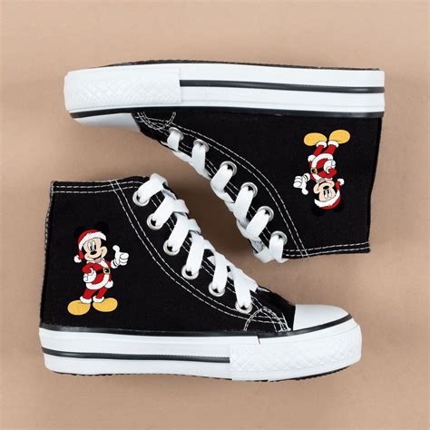 Mickey custom canvas high top shoes for kids, personalized kids shoes ...